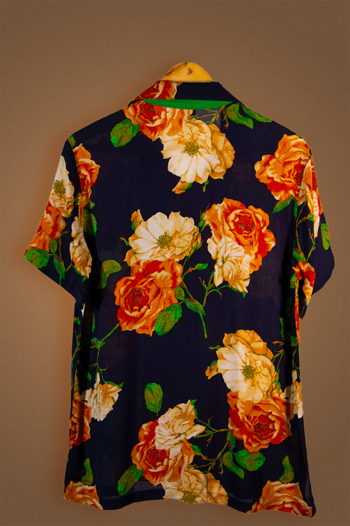 Floral Rose Green