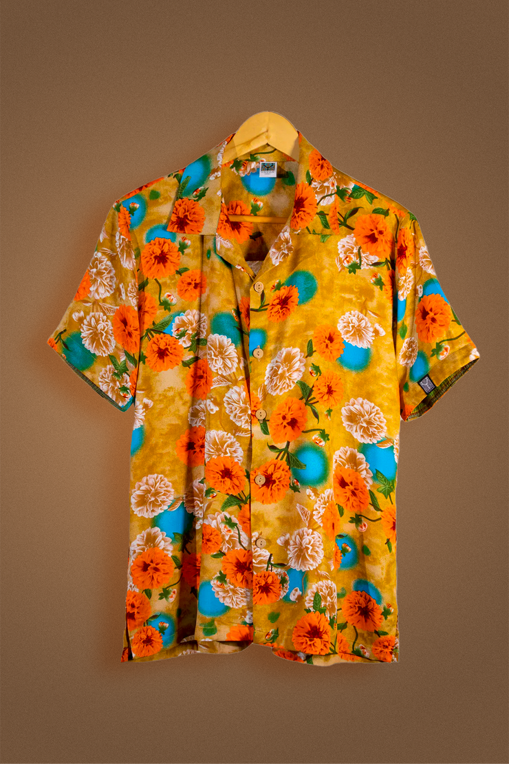 Floral Orange Blue